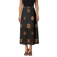 Minimalist Pattern With Simple Lines,flower And Shapes, Creating A Clean And Modern Classic Midi Chiffon Skirt by myclothy