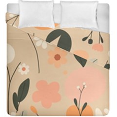 Minimalist Pattern With Simple Lines,flower And Shapes, Creating A Clean And Modern Duvet Cover Double Side (king Size)