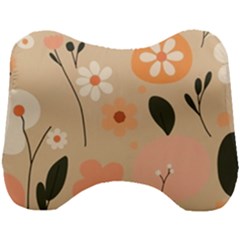 Minimalist Pattern With Simple Lines,flower And Shapes, Creating A Clean And Modern Head Support Cushion