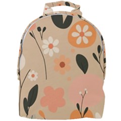 Minimalist Pattern With Simple Lines,flower And Shapes, Creating A Clean And Modern Mini Full Print Backpack