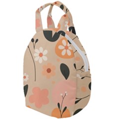 Minimalist Pattern With Simple Lines,flower And Shapes, Creating A Clean And Modern Travel Backpack