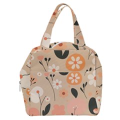 Minimalist Pattern With Simple Lines,flower And Shapes, Creating A Clean And Modern Boxy Hand Bag