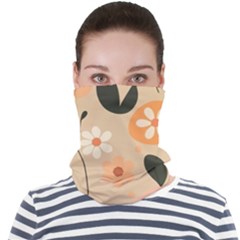 Minimalist Pattern With Simple Lines,flower And Shapes, Creating A Clean And Modern Face Seamless Bandana (adult)