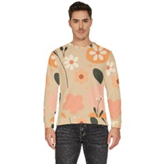 Minimalist Pattern With Simple Lines,flower And Shapes, Creating A Clean And Modern Men s Fleece Sweatshirt by myclothy