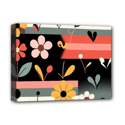  Minimalist Pattern With Simple Lines,flower And Shapes, Creating A Clean And Modern Deluxe Canvas 16  X 12  (stretched) 