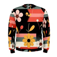  Minimalist Pattern With Simple Lines,flower And Shapes, Creating A Clean And Modern Men s Sweatshirt by myclothy