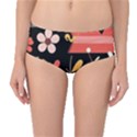  Minimalist Pattern With Simple Lines,flower And Shapes, Creating A Clean And Modern Mid-Waist Bikini Bottoms View1