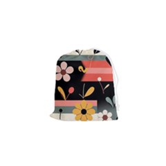  Minimalist Pattern With Simple Lines,flower And Shapes, Creating A Clean And Modern Drawstring Pouch (xs)