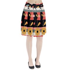  Minimalist Pattern With Simple Lines,flower And Shapes, Creating A Clean And Modern Pleated Skirt