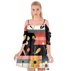  Minimalist Pattern With Simple Lines,flower And Shapes, Creating A Clean And Modern Cutout Spaghetti Strap Chiffon Dress by myclothy