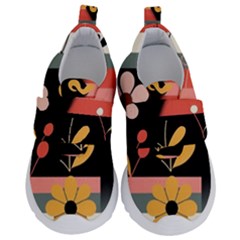  Minimalist Pattern With Simple Lines,flower And Shapes, Creating A Clean And Modern Kids  Velcro No Lace Shoes