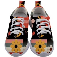  Minimalist Pattern With Simple Lines,flower And Shapes, Creating A Clean And Modern Kids Athletic Shoes by myclothy