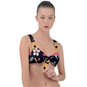  Minimalist Pattern With Simple Lines,flower And Shapes, Creating A Clean And Modern Front Tie Bikini Top View1