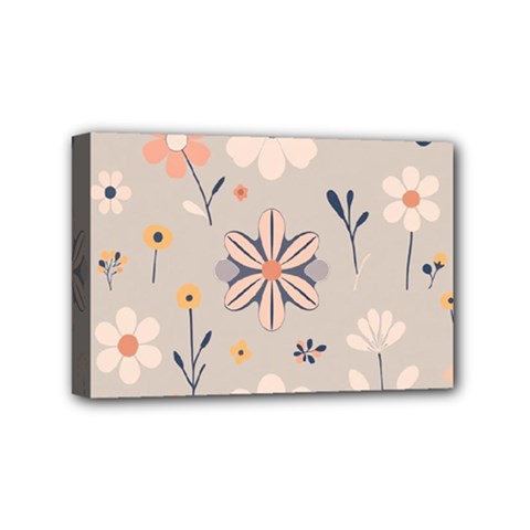  Minimalist Pattern With Simple Lines,flower And Shapes, Creating A Clean And Modern Mini Canvas 6  X 4  (stretched) by myclothy