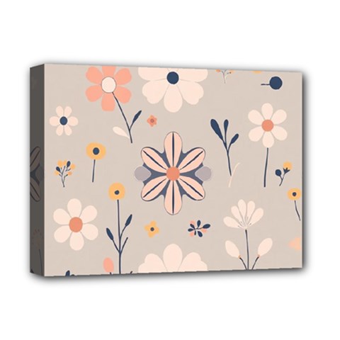  Minimalist Pattern With Simple Lines,flower And Shapes, Creating A Clean And Modern Deluxe Canvas 16  X 12  (stretched) 