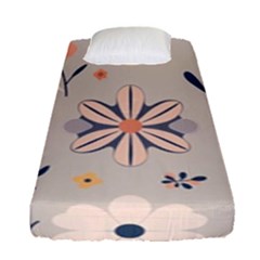  Minimalist Pattern With Simple Lines,flower And Shapes, Creating A Clean And Modern Fitted Sheet (single Size)