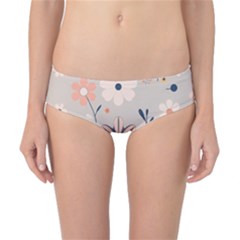  Minimalist Pattern With Simple Lines,flower And Shapes, Creating A Clean And Modern Classic Bikini Bottoms