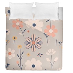  Minimalist Pattern With Simple Lines,flower And Shapes, Creating A Clean And Modern Duvet Cover Double Side (queen Size)