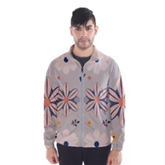  Minimalist Pattern With Simple Lines,flower And Shapes, Creating A Clean And Modern Men s Windbreaker by myclothy