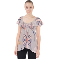  Minimalist Pattern With Simple Lines,flower And Shapes, Creating A Clean And Modern Lace Front Dolly Top