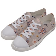  Minimalist Pattern With Simple Lines,flower And Shapes, Creating A Clean And Modern Men s Low Top Canvas Sneakers by myclothy