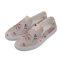  Minimalist Pattern With Simple Lines,flower And Shapes, Creating A Clean And Modern Women s Canvas Slip Ons