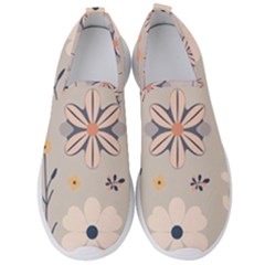  Minimalist Pattern With Simple Lines,flower And Shapes, Creating A Clean And Modern Men s Slip On Sneakers