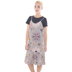  Minimalist Pattern With Simple Lines,flower And Shapes, Creating A Clean And Modern Camis Fishtail Dress