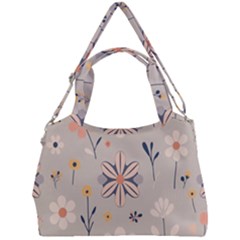  Minimalist Pattern With Simple Lines,flower And Shapes, Creating A Clean And Modern Double Compartment Shoulder Bag