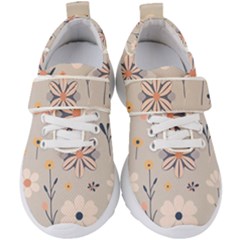  Minimalist Pattern With Simple Lines,flower And Shapes, Creating A Clean And Modern Kids  Velcro Strap Shoes