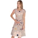  Minimalist Pattern With Simple Lines,flower And Shapes, Creating A Clean And Modern Classic Short Sleeve Dress View1