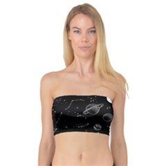 Cosmic Black Space Star Bandeau Top