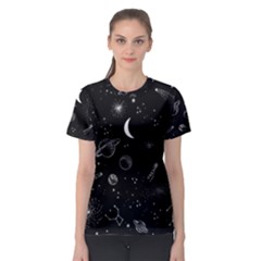 Cosmic Black Space Star Women s Sport Mesh T-shirt