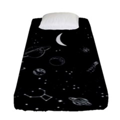 Cosmic Black Space Star Fitted Sheet (single Size)