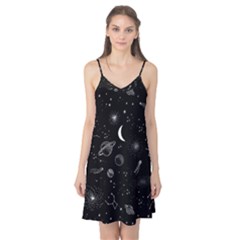 Cosmic Black Space Star Camis Nightgown 