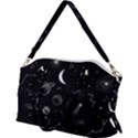 Cosmic Black Space Star Canvas Crossbody Bag View2