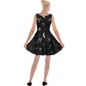 Cosmic Black Space Star Velvet Skater Dress View2