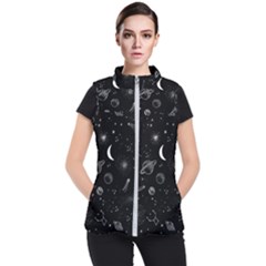 Cosmic Black Space Star Women s Puffer Vest