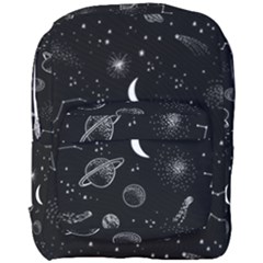 Cosmic Black Space Star Full Print Backpack