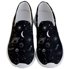 Cosmic Black Space Star Men s Lightweight Slip Ons