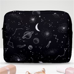 Cosmic Black Space Star Make Up Pouch (large)