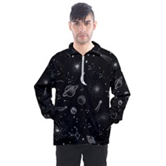 Cosmic Black Space Star Men s Half Zip Pullover