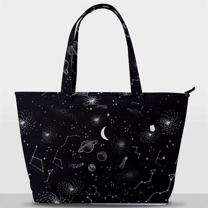 Cosmic Black Space Star Back Pocket Shoulder Bag 