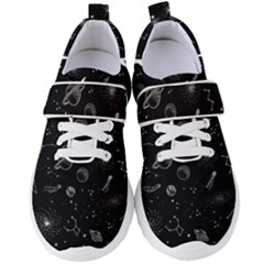 Cosmic Black Space Star Women s Velcro Strap Shoes