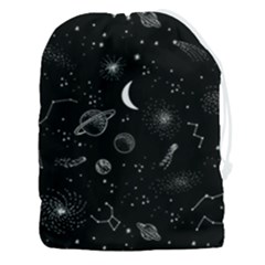 Cosmic Black Space Star Drawstring Pouch (3xl)