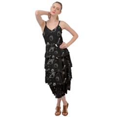 Cosmic Black Space Star Layered Bottom Dress