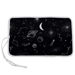 Cosmic Black Space Star Pen Storage Case (l)