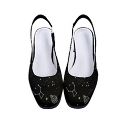 Cosmic Black Space Star Women s Classic Slingback Heels