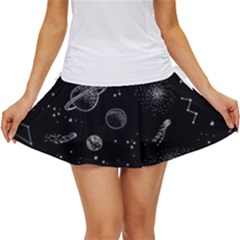 Cosmic Black Space Star Women s Skort