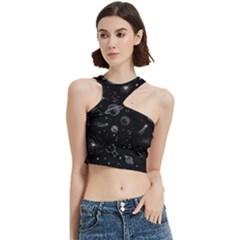 Cosmic Black Space Star Cut Out Top